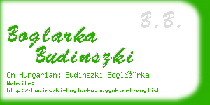 boglarka budinszki business card